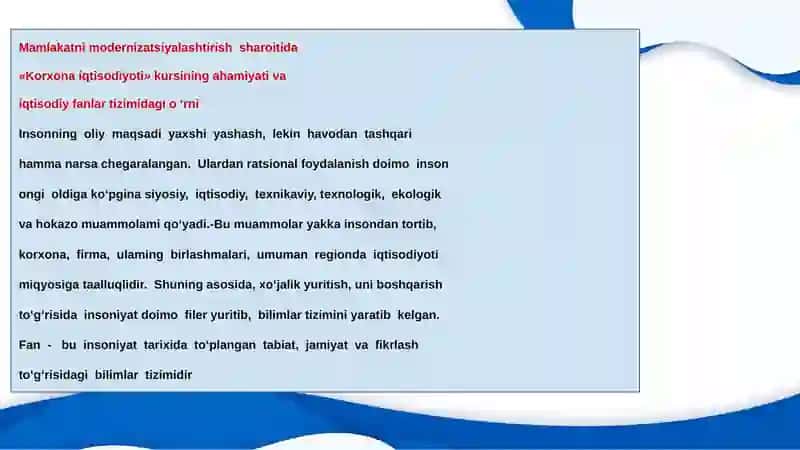 Korxona iqtisodiyoti kursi 3