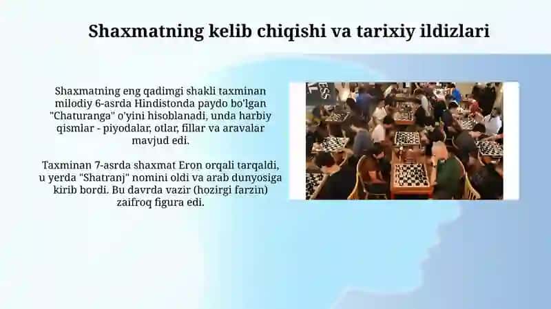Shaxmatning paydo boʻlishi va rivojlanish tarixi 3