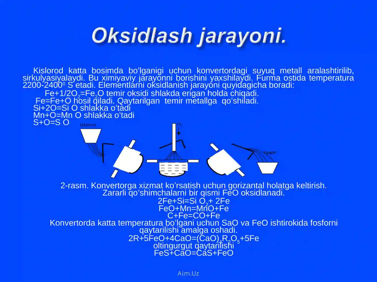 Kislоrоdli kоnvеrtоrlаrdаpo’lаtоlish 3