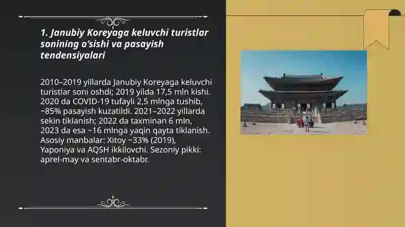 Janubiy Kareya turizm denamikasi 3