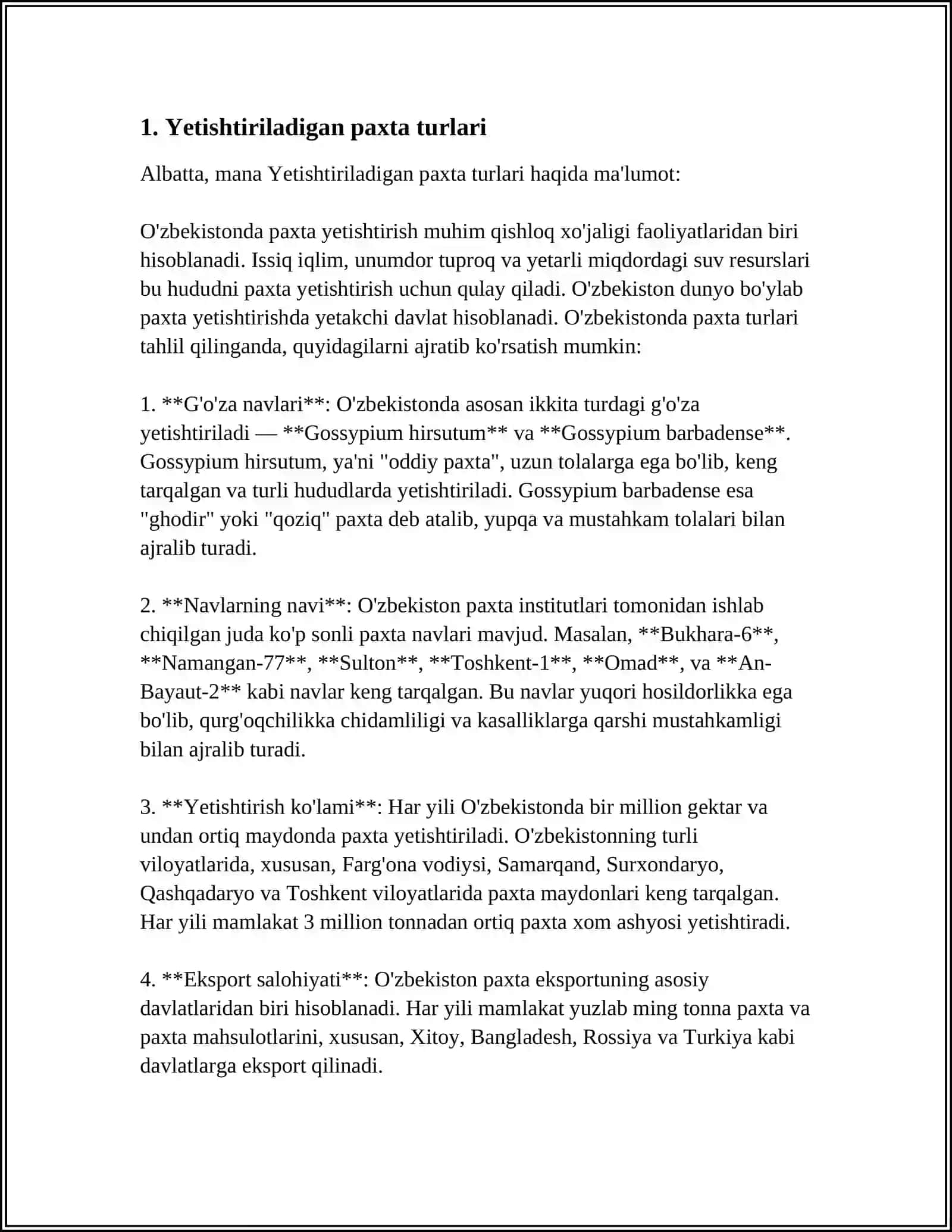 TÓQUVCHILIKKA KELTIRADIGAN XOM-ASHYO 3