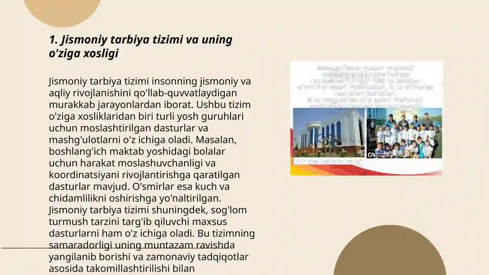 Jismoniy tarbiya tizimi va uning o'ziga xosligi 3