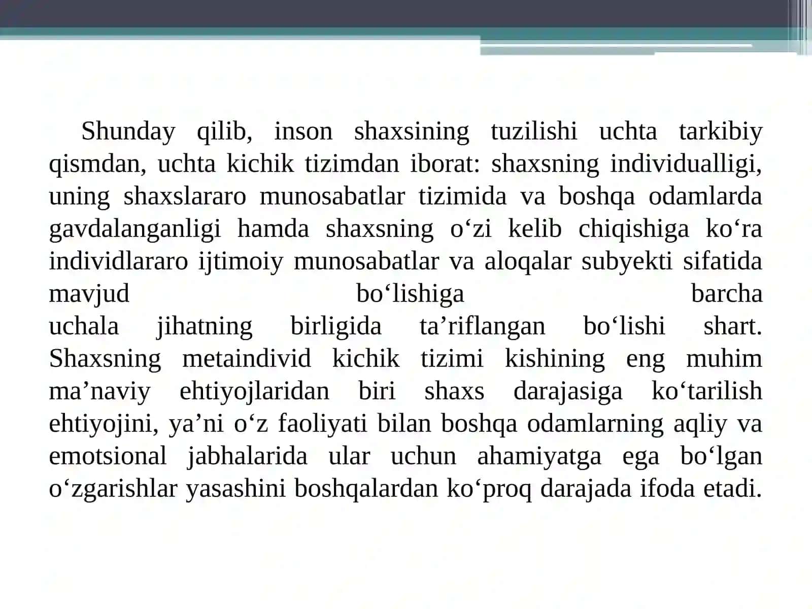 Shaxs va uning faoliyati 3