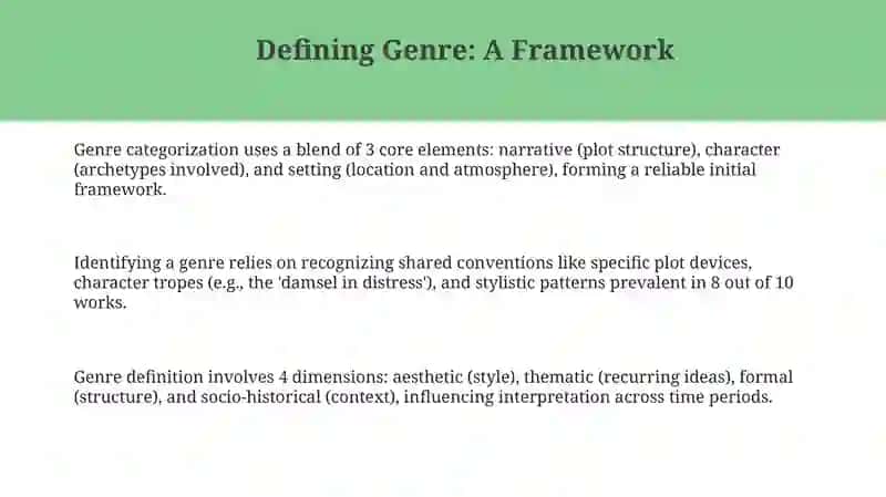 Peculiarities of different genres 3