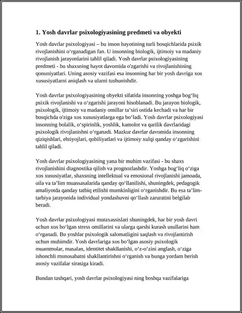 Yosh davrlar psixologiyasi 3