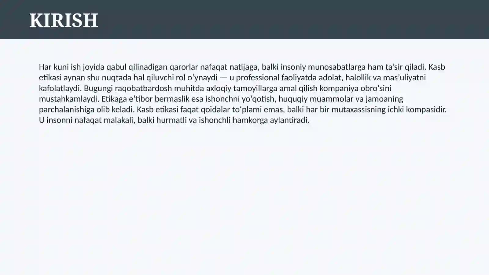 KASB ETIKASI HAQIDA TUSHUNCHA 3