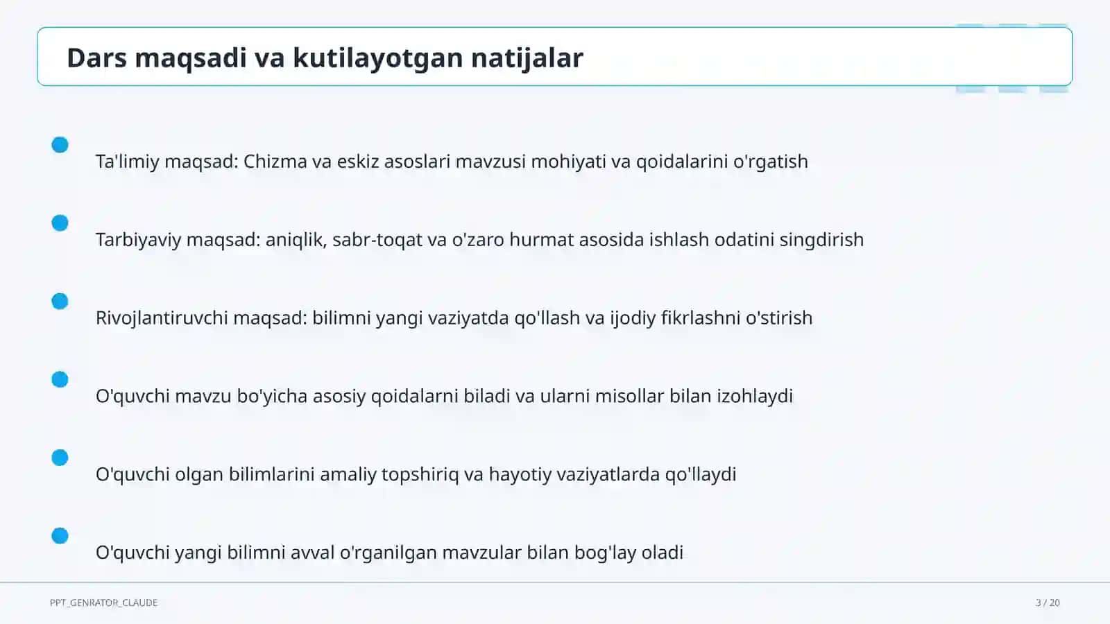 Chizma va eskiz asoslari (6-sinf) 3