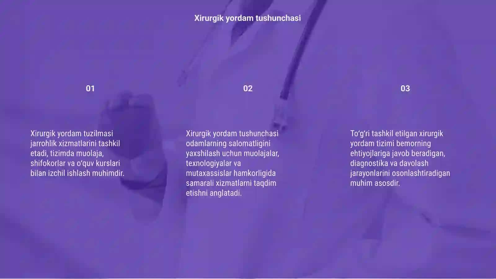 Xirurgik yordam tuzilmasi va uni tashkil etish 3