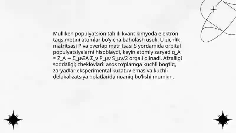 Zaryad taxsimlash analiz usillari 3