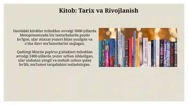 Kitob: Tarix va Rivojlanish 3