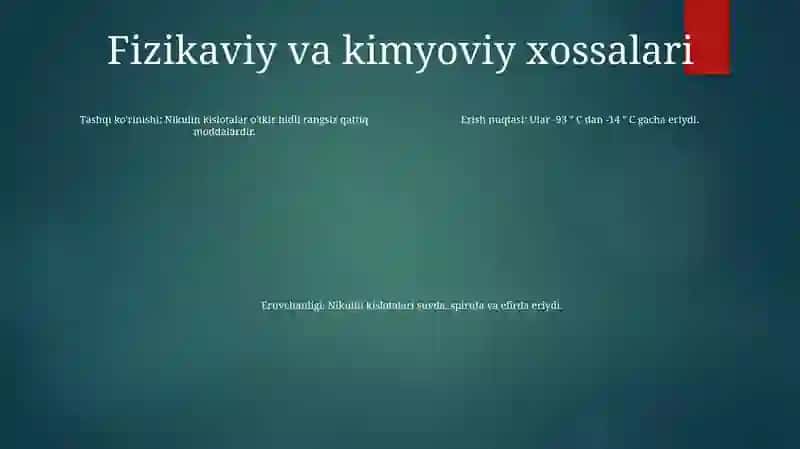 Nikulen Kislotalar 3