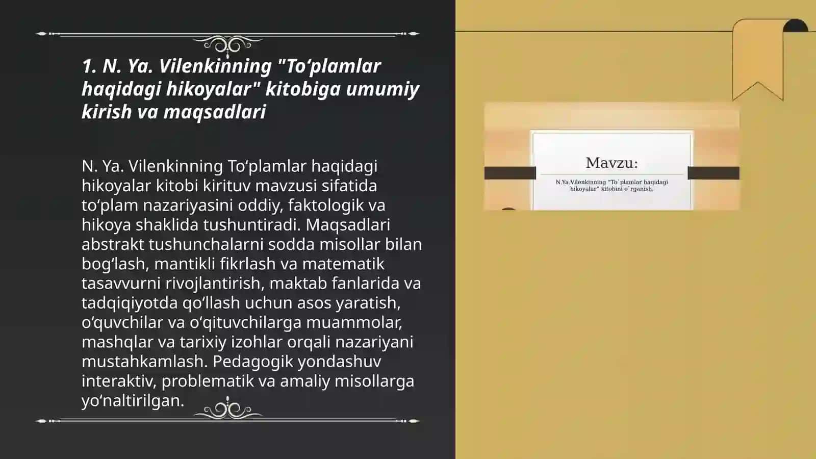 Toʻplamlar haqidagi hikoyalar 3