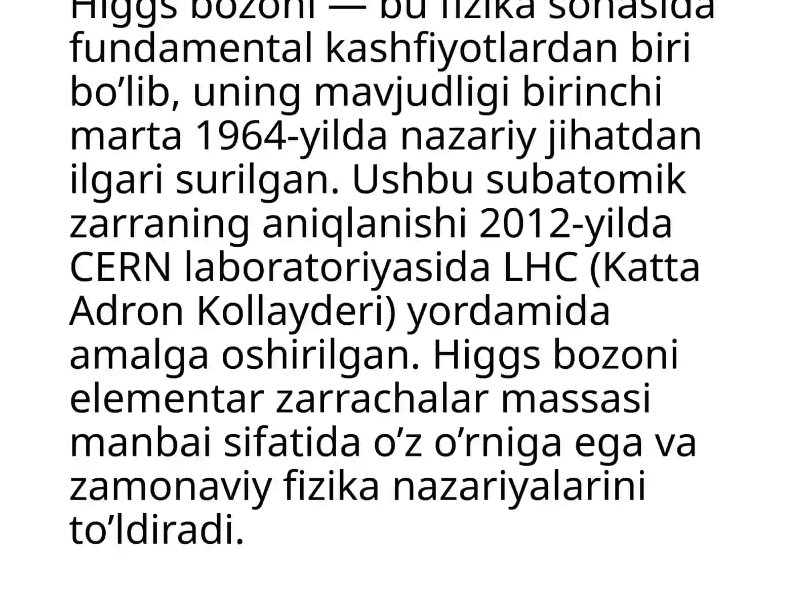 Higgs Bozoni haqida umumiy tushuncha 3