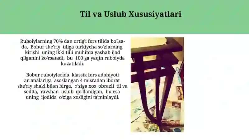 Bobur ruboiylari tahlili 3