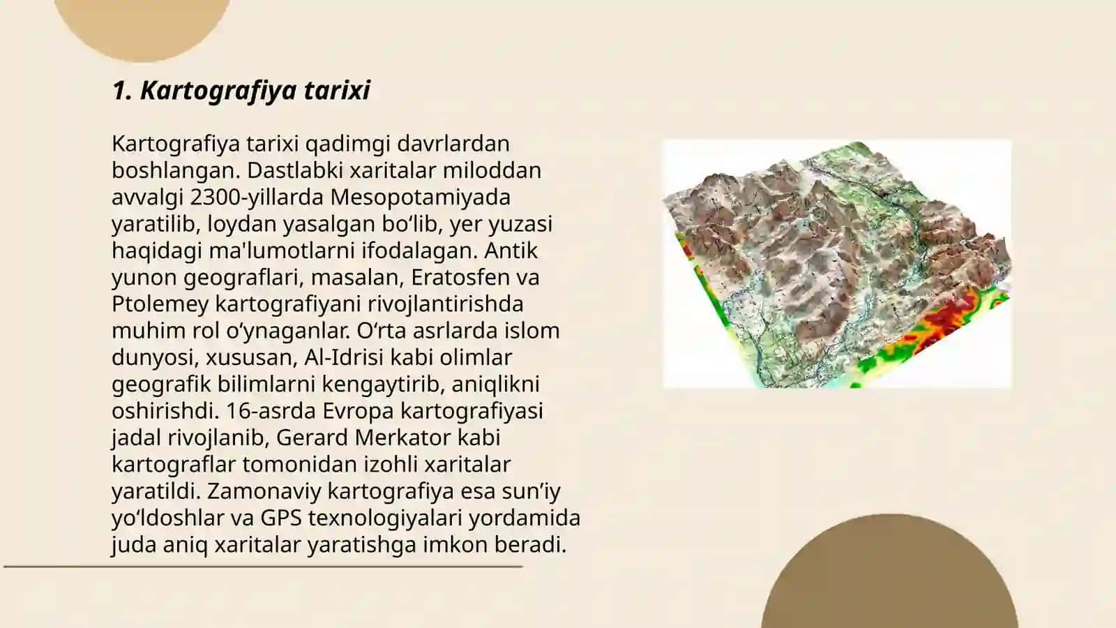 Karta va kartografiya haqida tushuncha 3