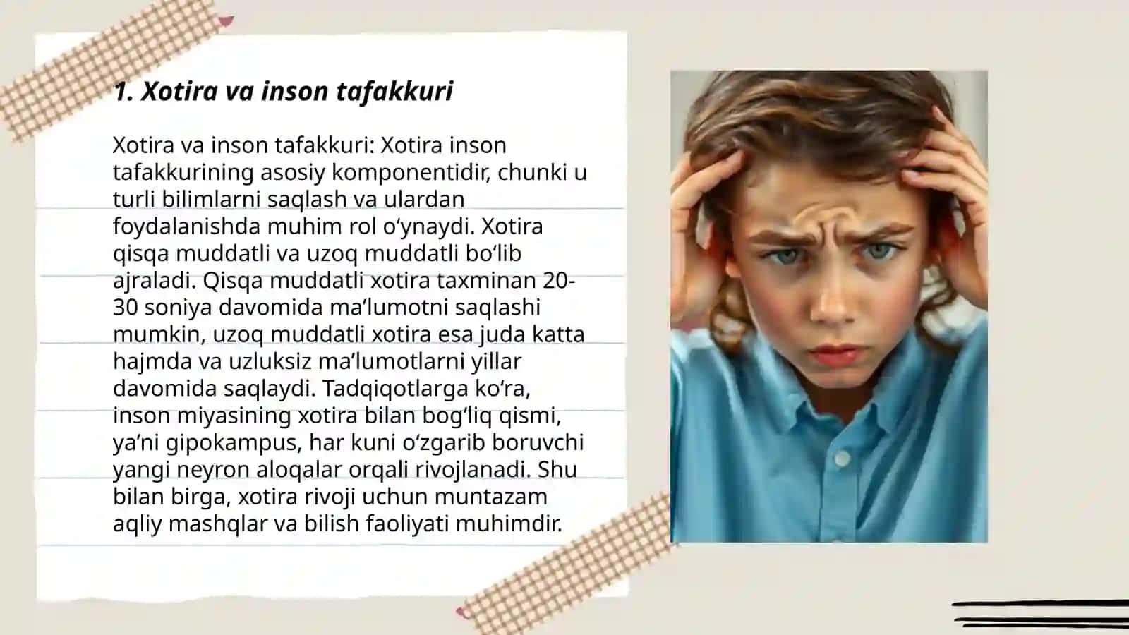 Xotira va inson tafakkuri 3