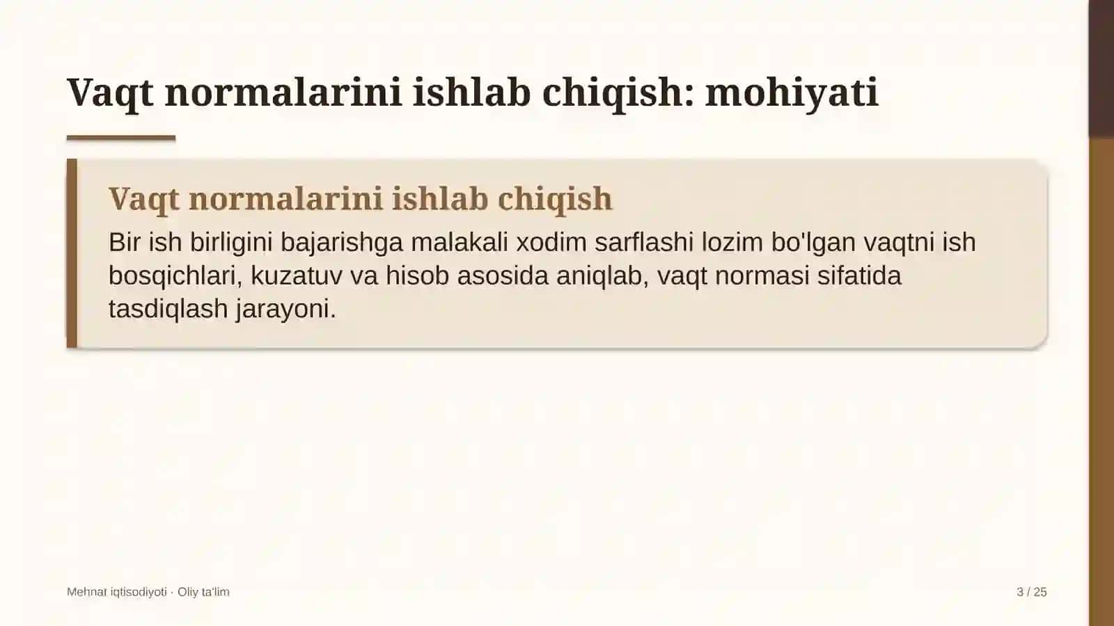 Yo'l qurilishida vaqt normalarini ishlab chiqish 3