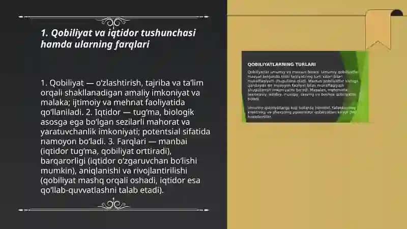 Qobiliyat va iqtidor 3