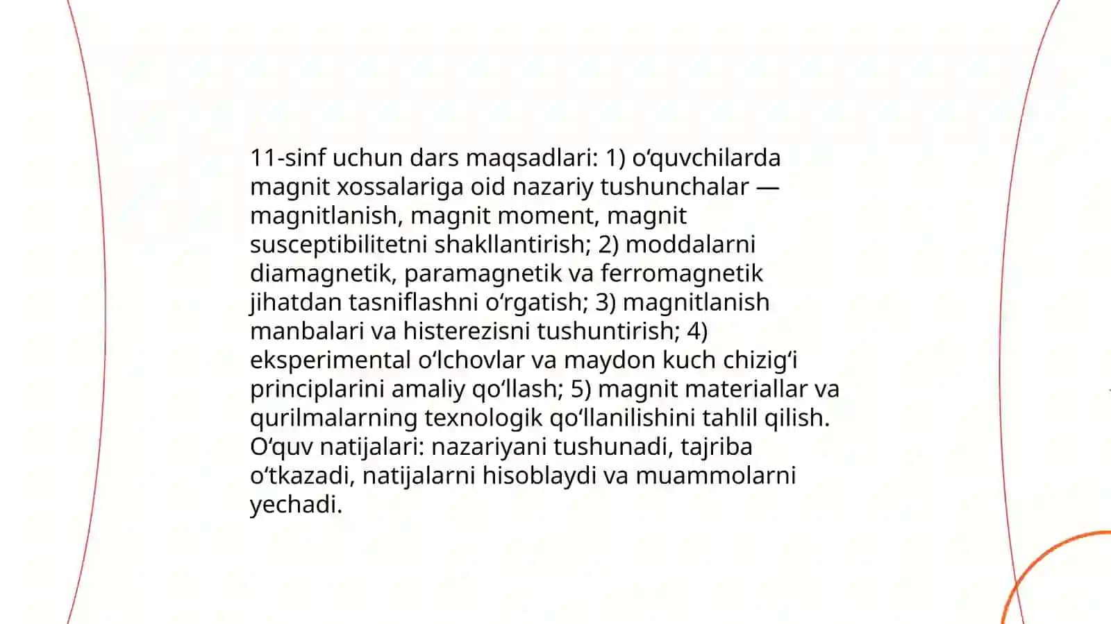 Moddalarning magnit xossalari ʼʼ mavzusini oʻqitish metodikasi 3