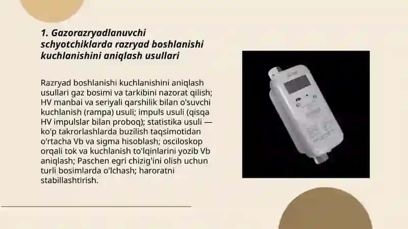 Gazorazryadlanuvchi schyotchiklarni ishchi xarakteristikasini aniqlash 3