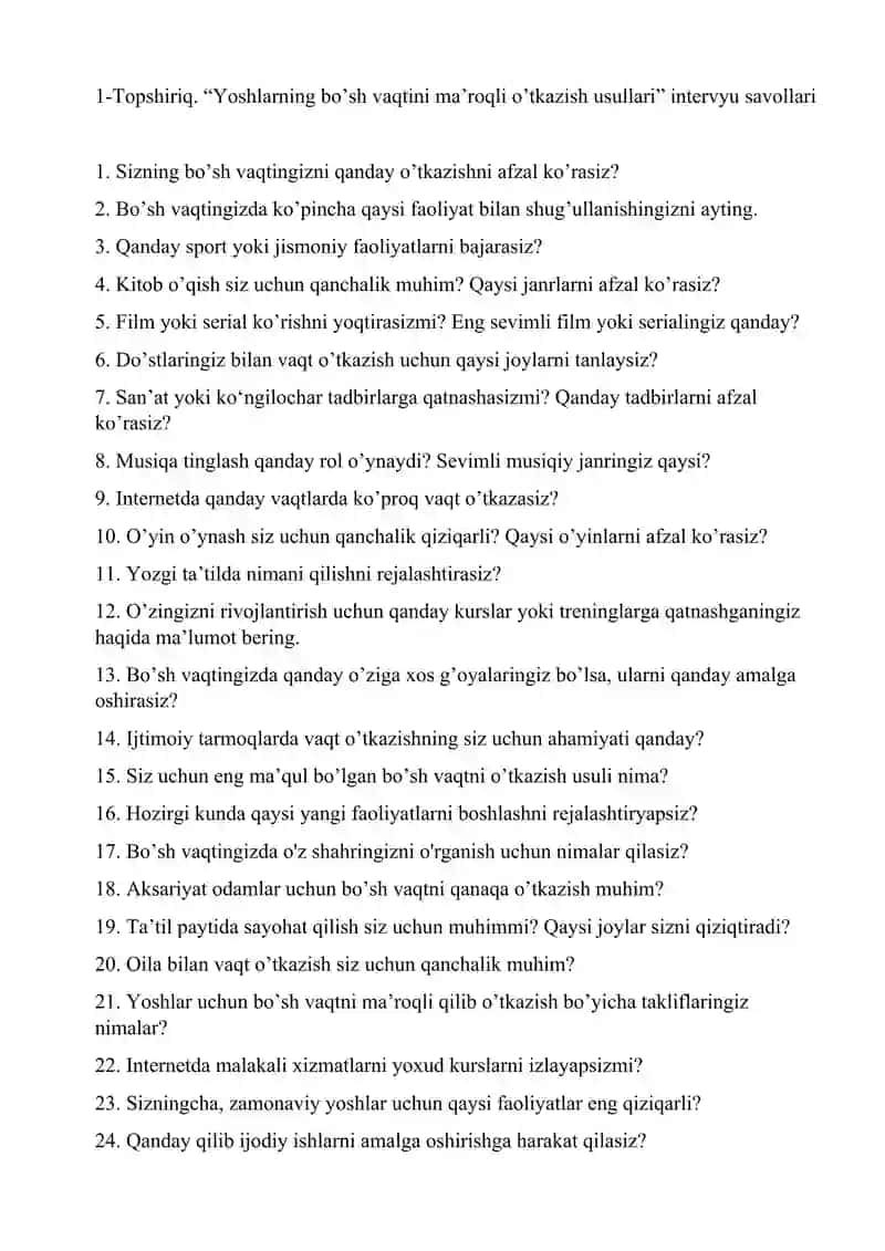Intervyu metodining tadqiqotlarda qo’llanilishi 3