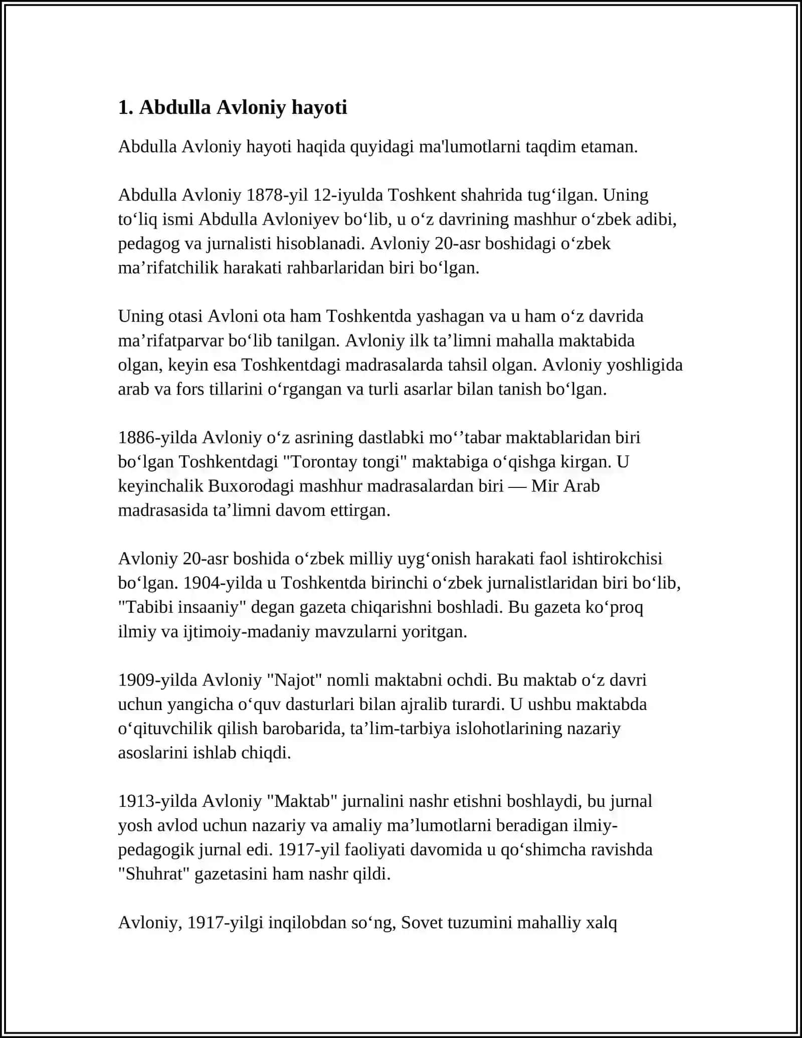 ABDULLA AVLONIY HAYOTI VA IJODI 3