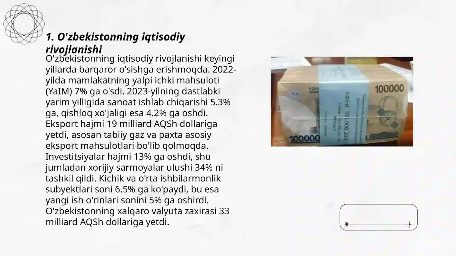 O'zbekistonning iqtisodiy rivojlanishi 3
