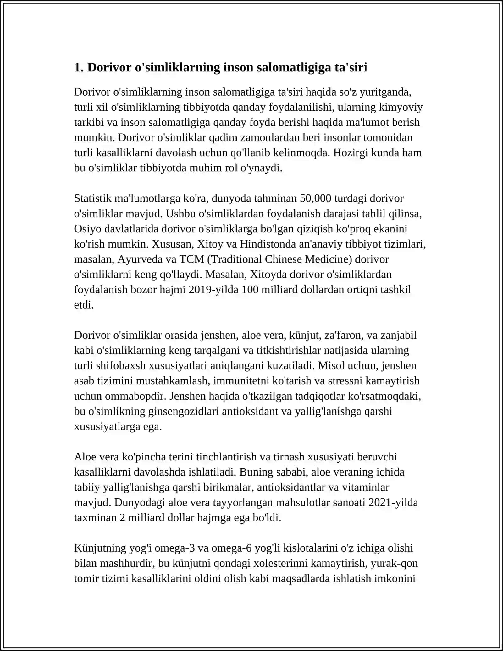 FOYDALI O'SIMLIKLAR VA ULARNING AHAMIYATI 3