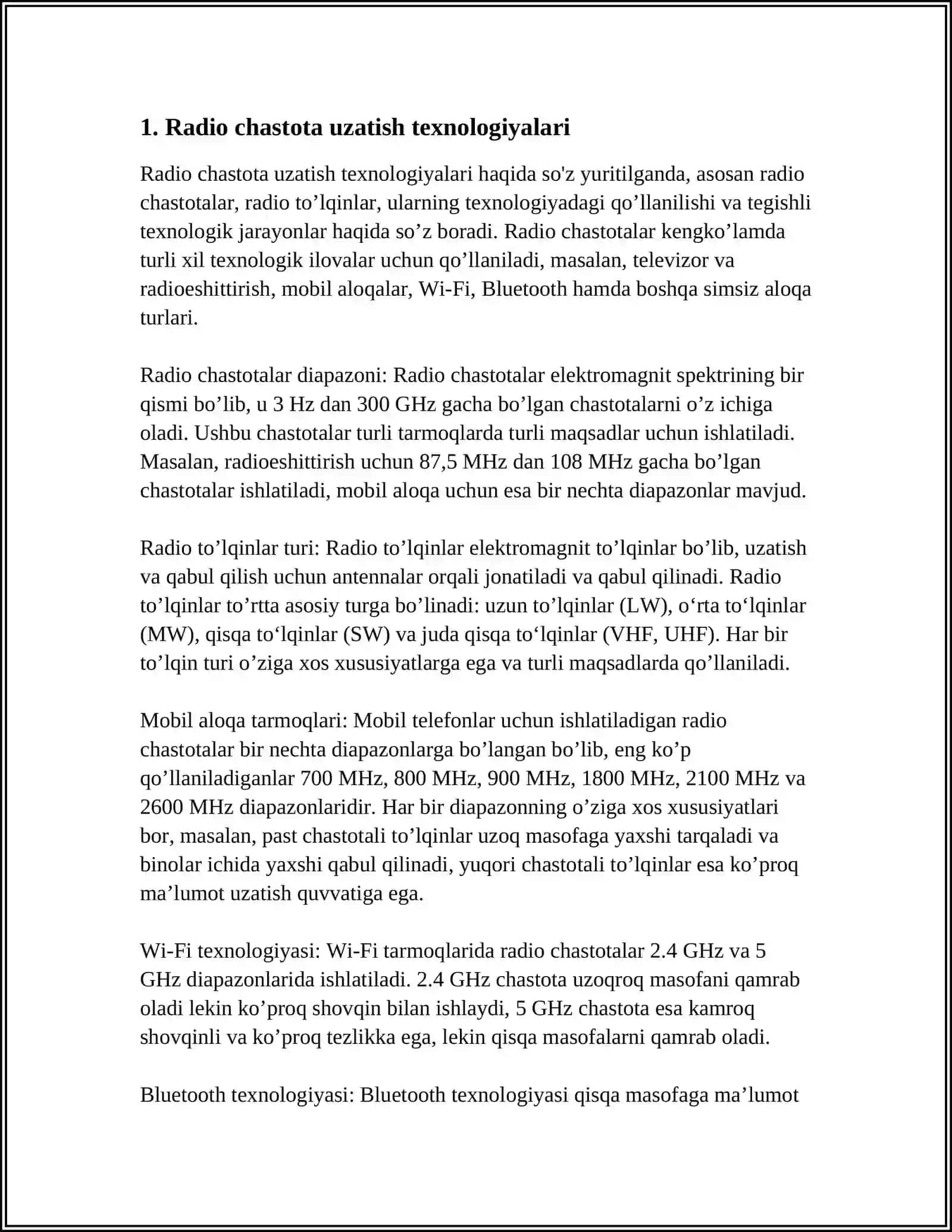 RADIO ELEKTRON QURILMALAR VA TIZIMLAR 3