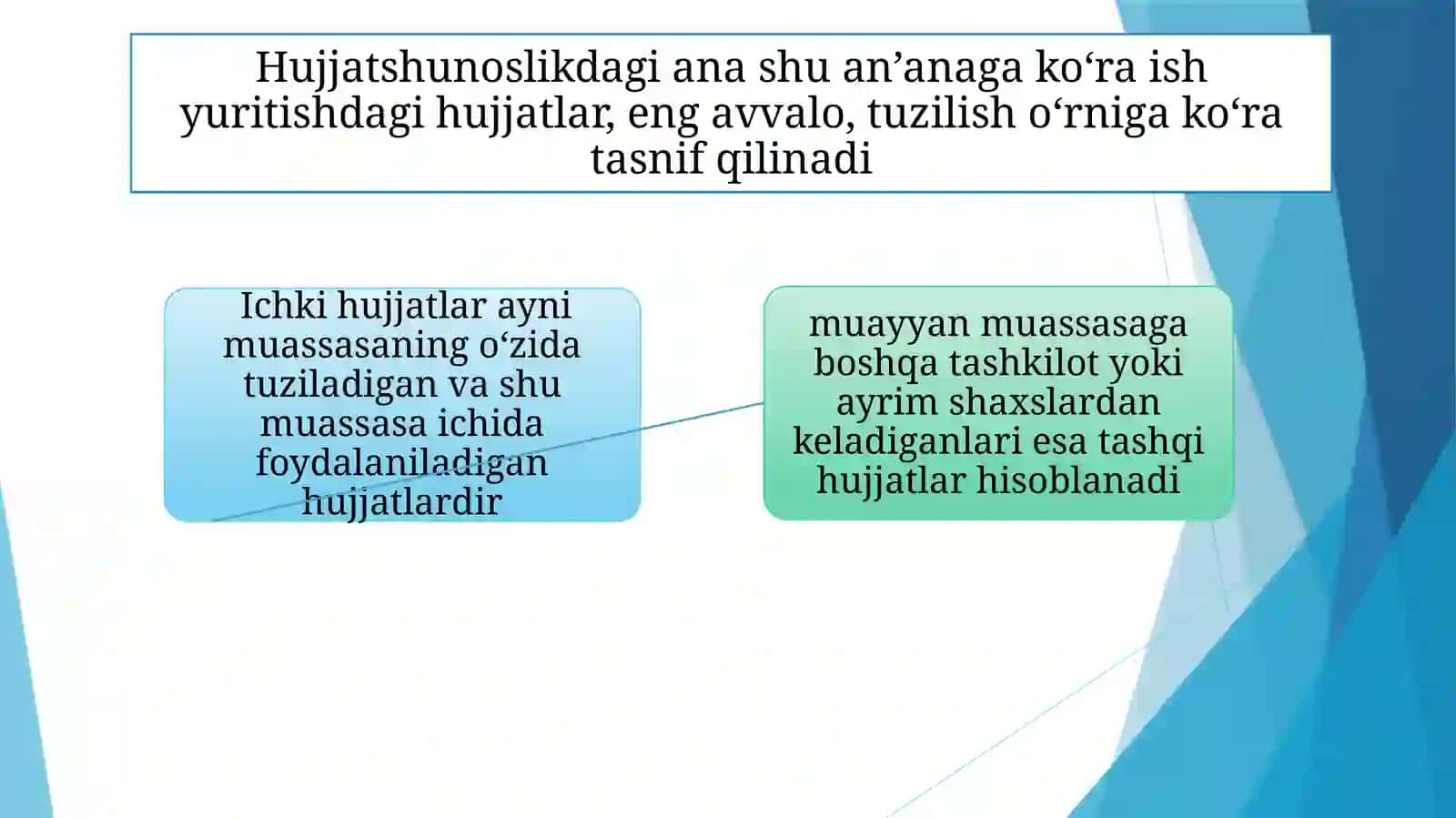 Hujjat turlari va xususiyatlari 3