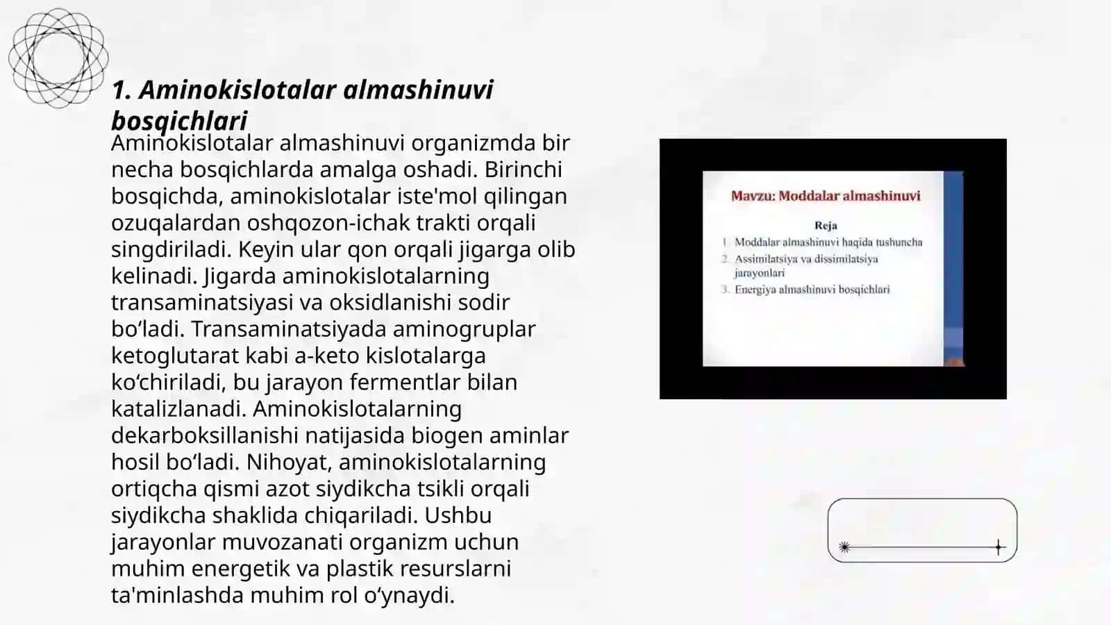 Aminokislotalar almashinuvi 3