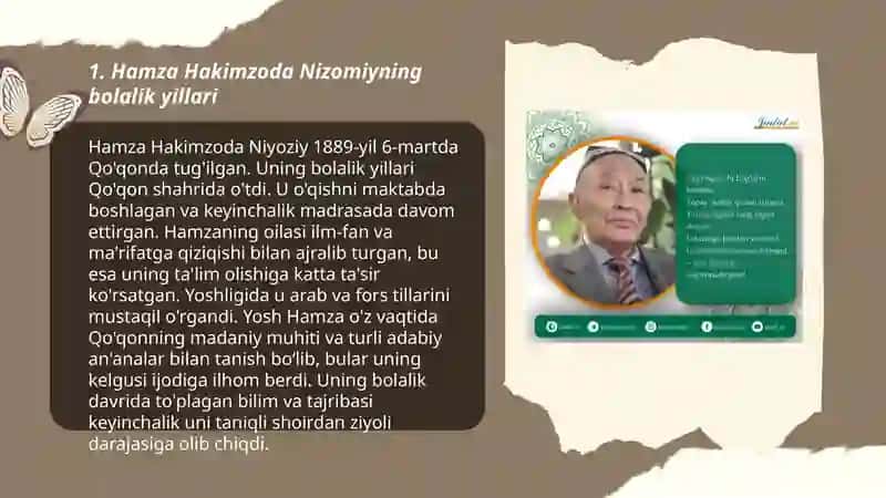 Hamza Hakimzoda Nizomiyning bolalik yillari 3