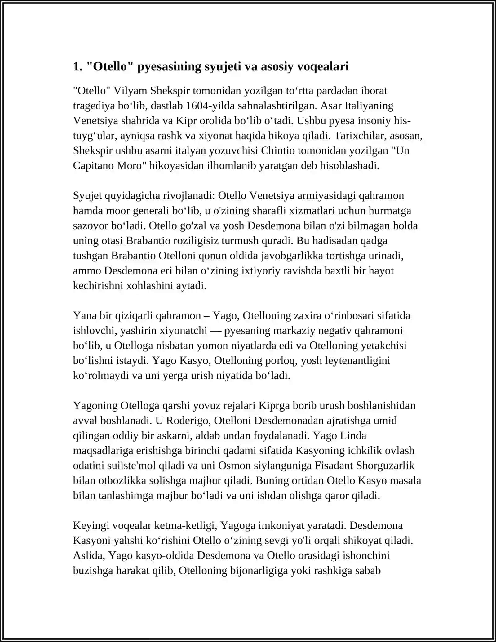 Otello Vilyam Shekspir 3