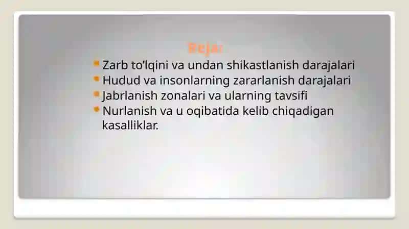 Toʻlqin zarbi  Jabrlanish zonalari 3
