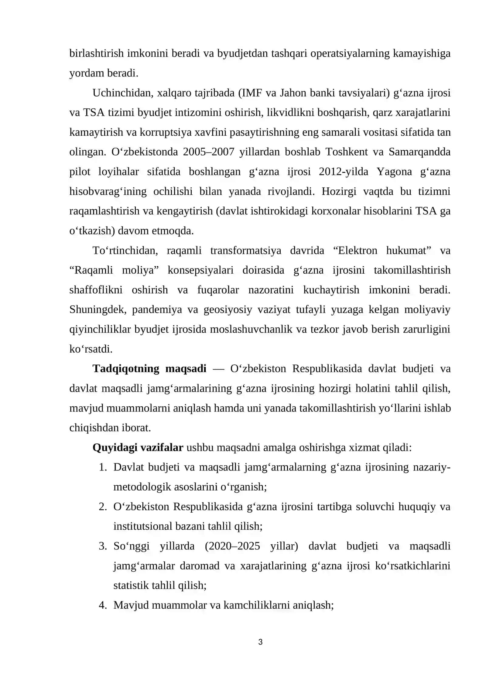 DAVLAT BUDJETI VA DAVLAT MAQSADLI JAMG’ARMALARINING G’AZNA IJROSI 3