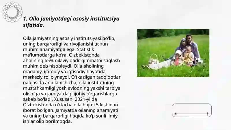 Oila jamiyatning bir bo`lagi ekanligi 3