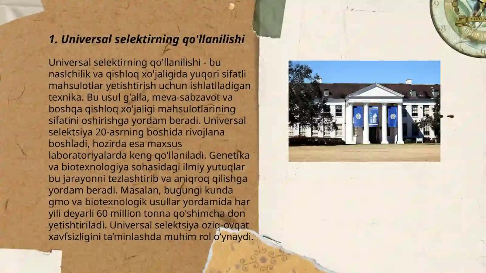 Universal selektirning qo'llanilishi 3