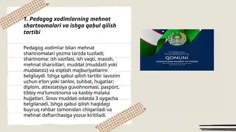 Pedagog xodimlarning huquqiy maqomi 3