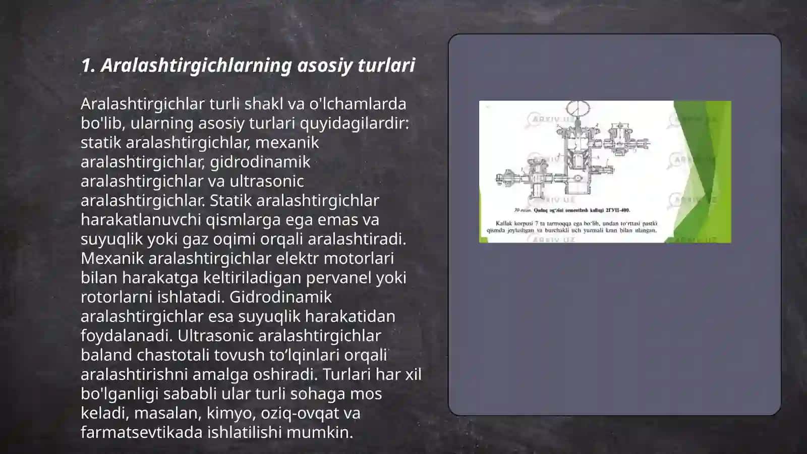 Aralashtirgichlar konstruksiyasi 3