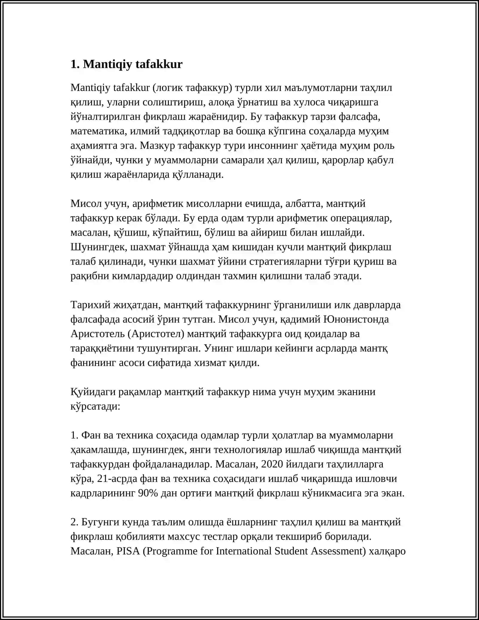 TAFAKKUR SHAKLLARI VA OPERATSIYALARI 3