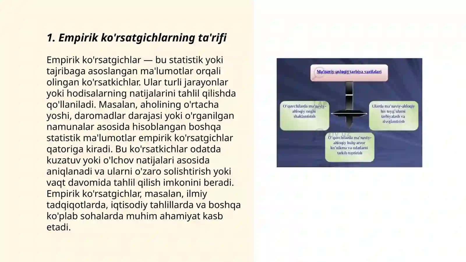 Empiri kõrsatgichlarning asosiy xolati 3