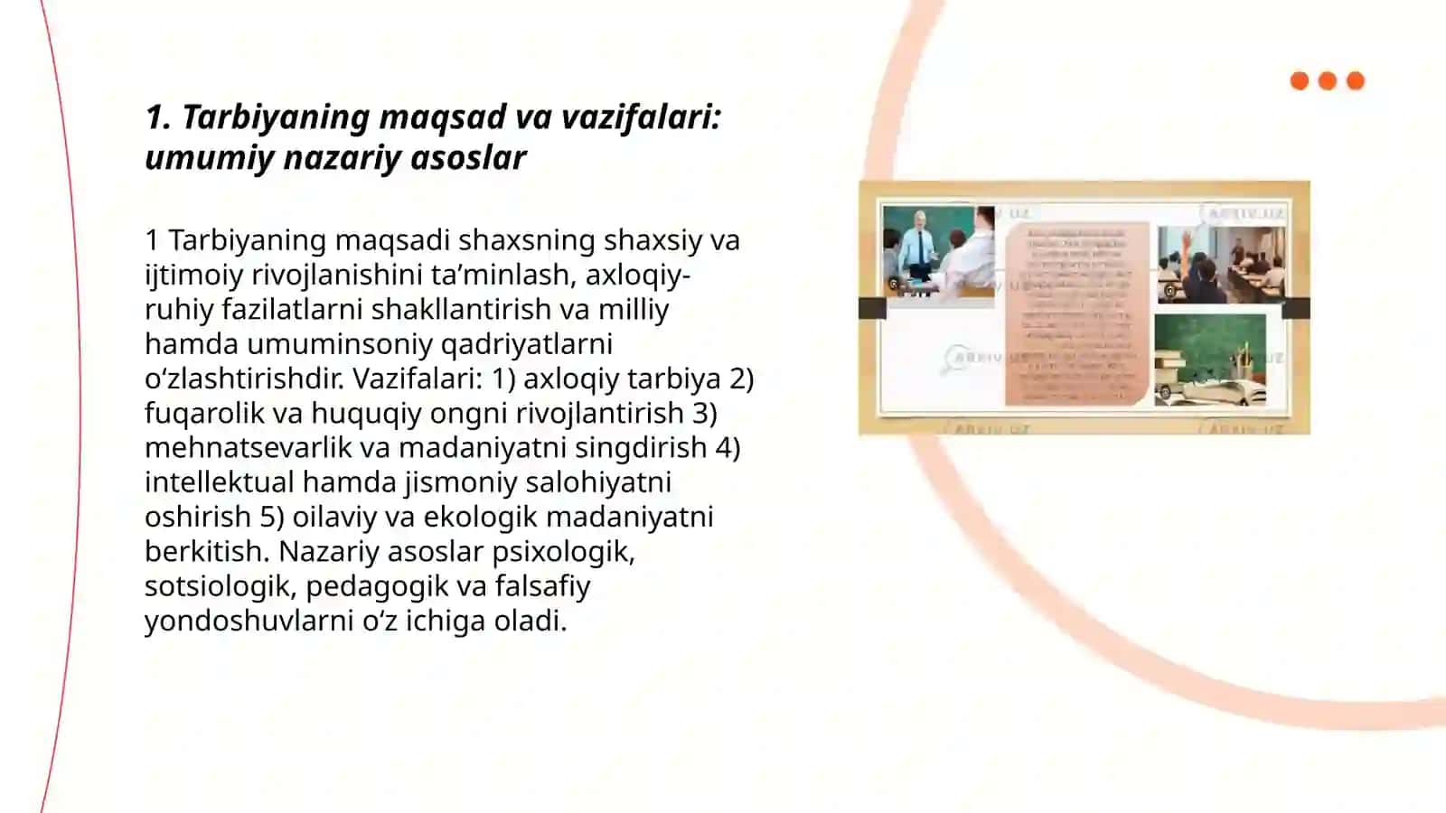 Tarbiyaning Maqsad va Vazifalari 3