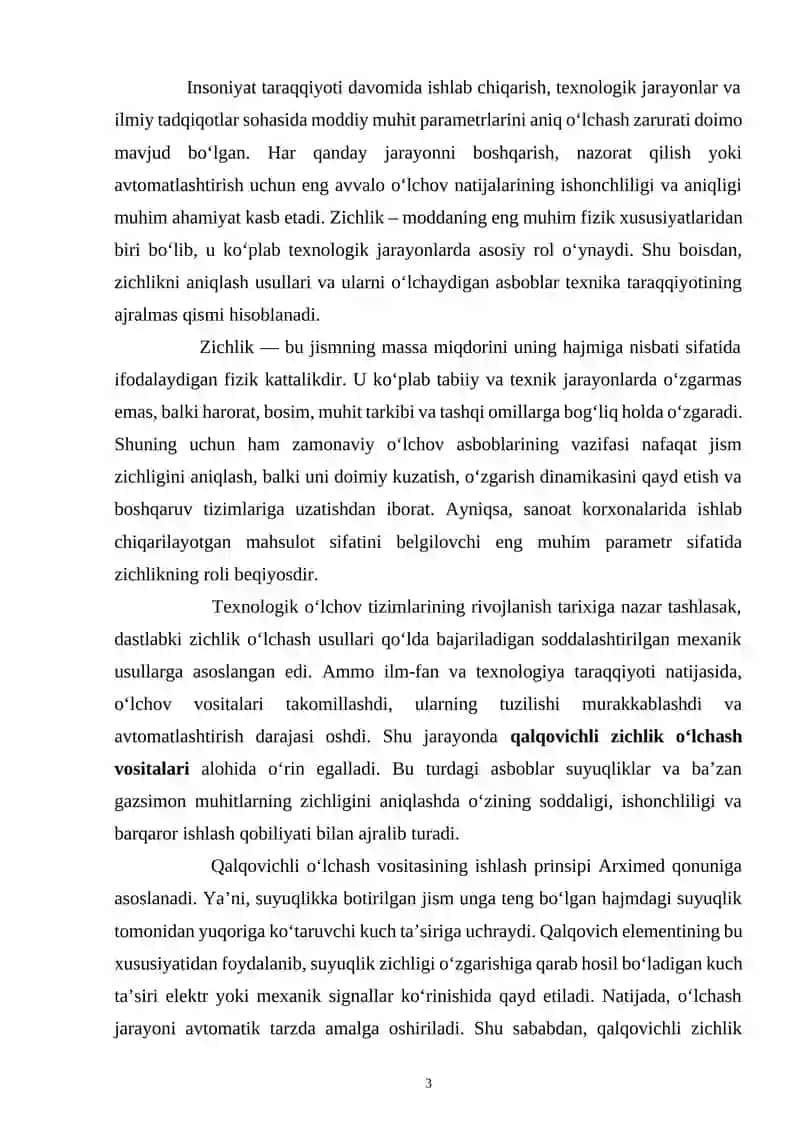 Qalqovichli zichlik o'lchash vositalari 3