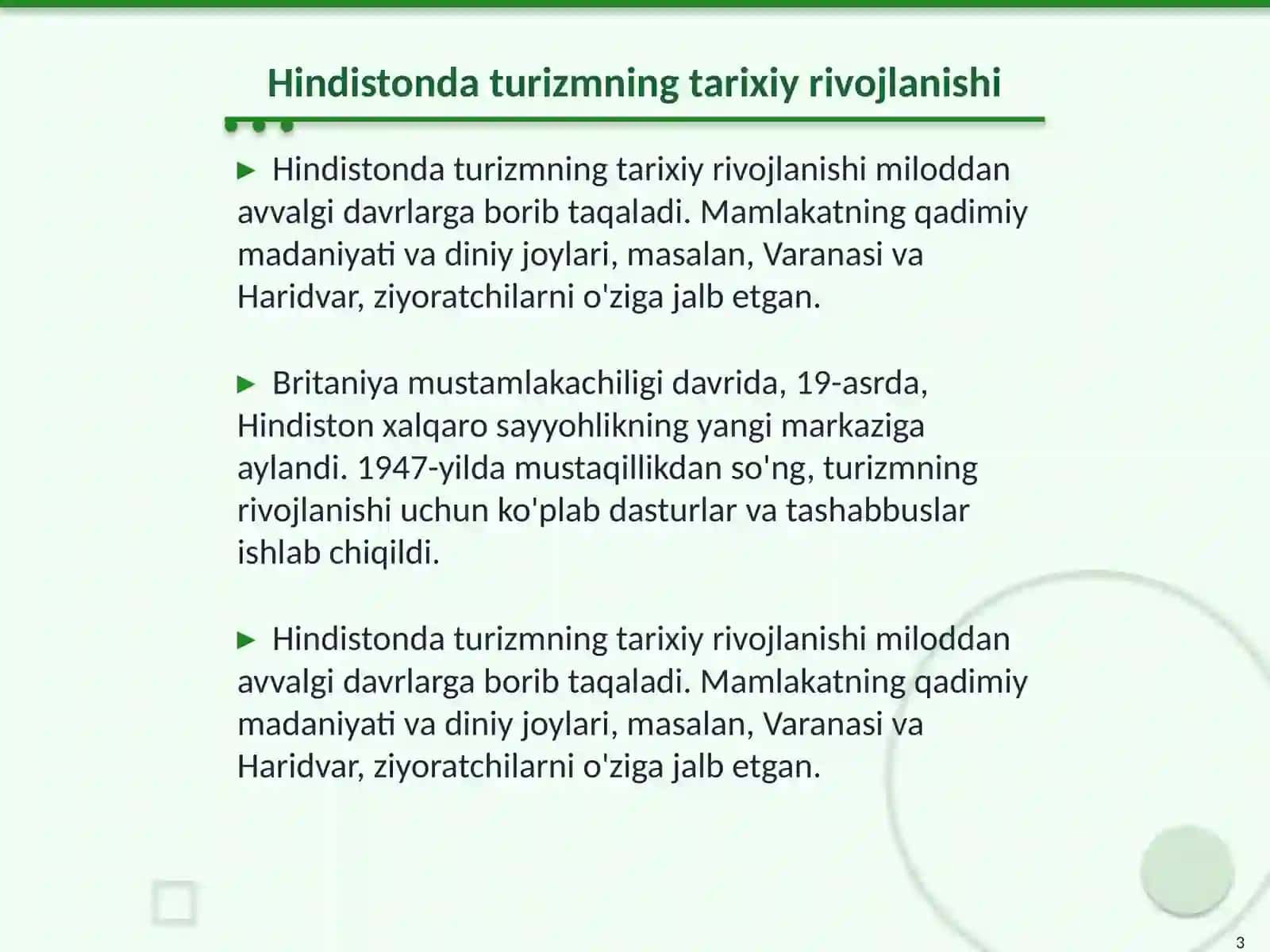 Hindistonda turizmning rivojlanish istiqbollari 3