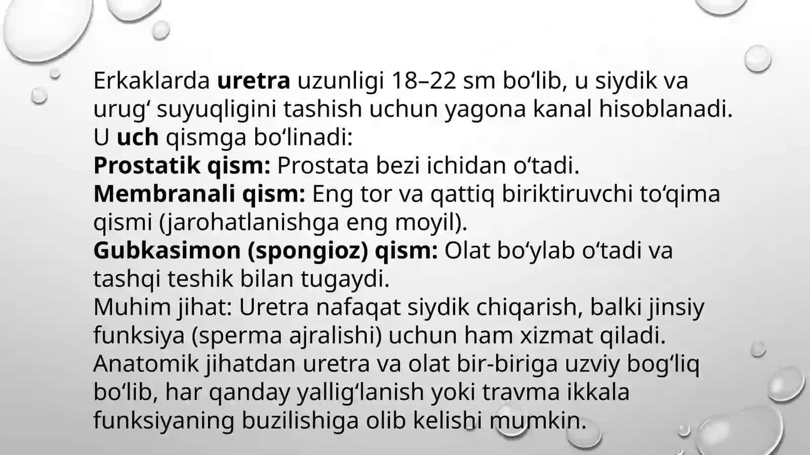 Erkaklarda olat va uretra kasaliklari 3