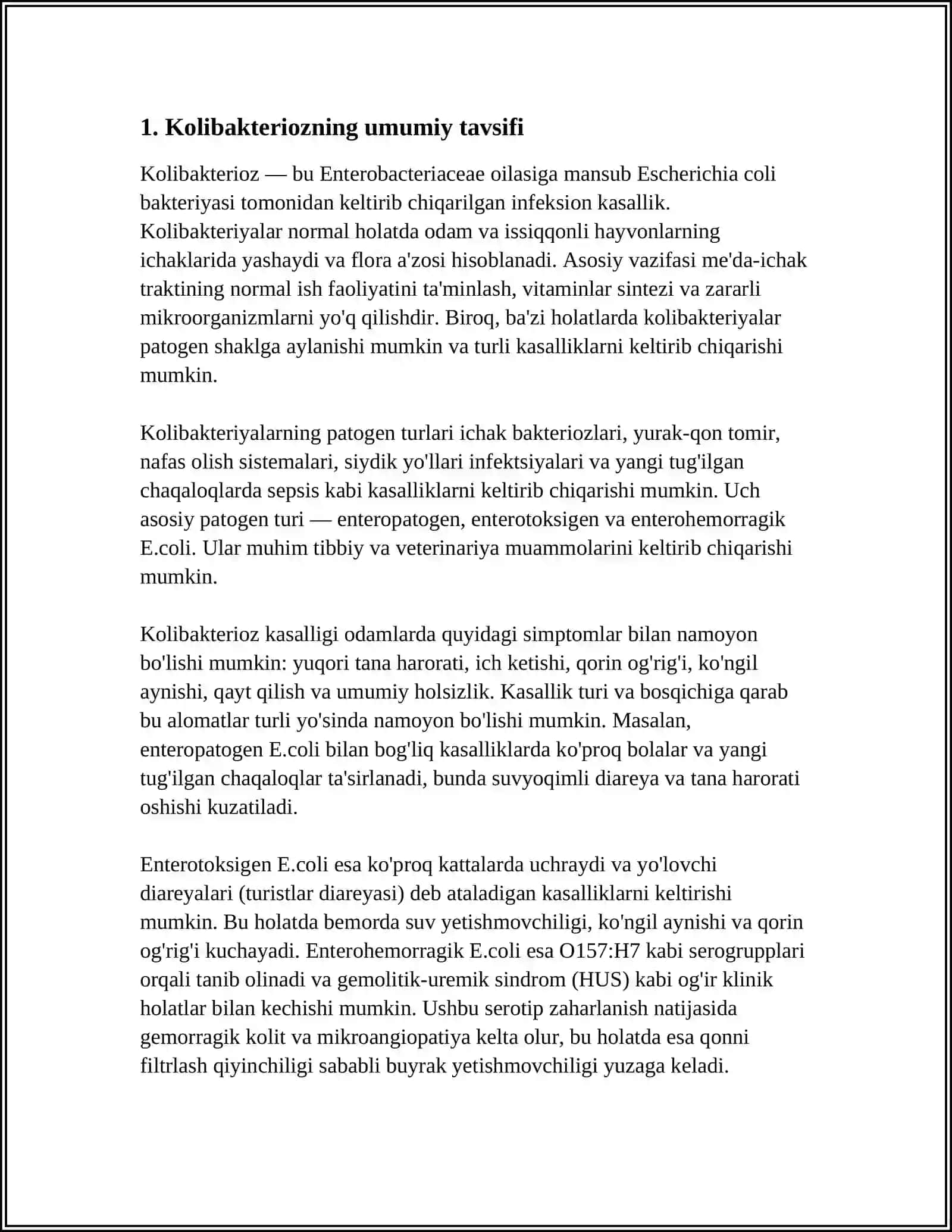 KOLIBAKTERIOZ KASALLIGI 3