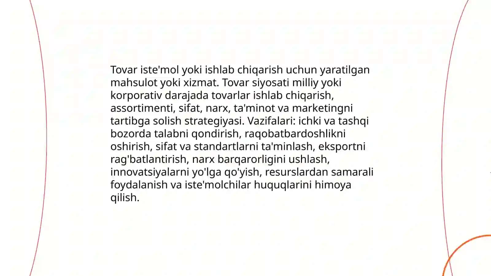 Tovar va tovar siyosati 3