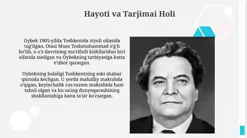 Oybekning Hayoti va Ijodi 3