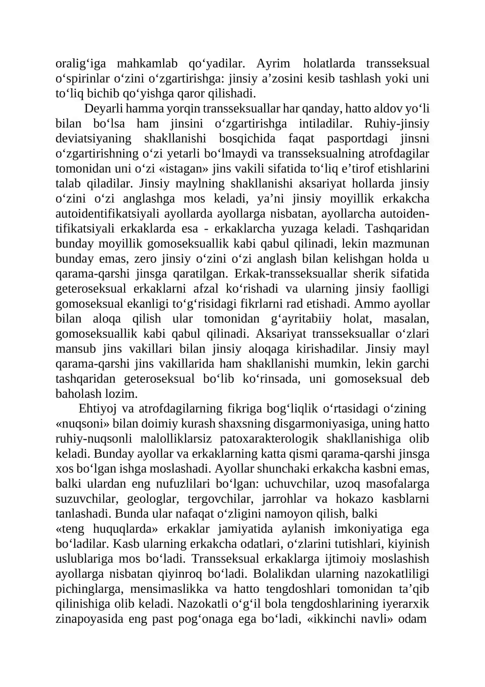 Ruhiy-jinsiy rivojlanish deviatsiyasi 3
