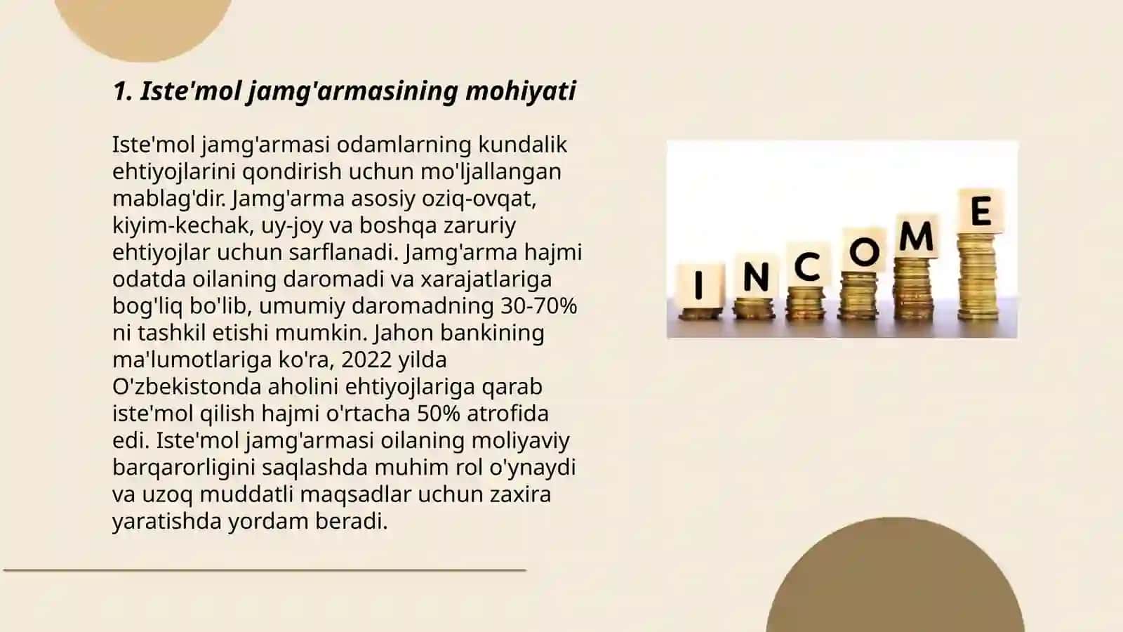 Iste'mol jamg'arma va investitsiyalar 3